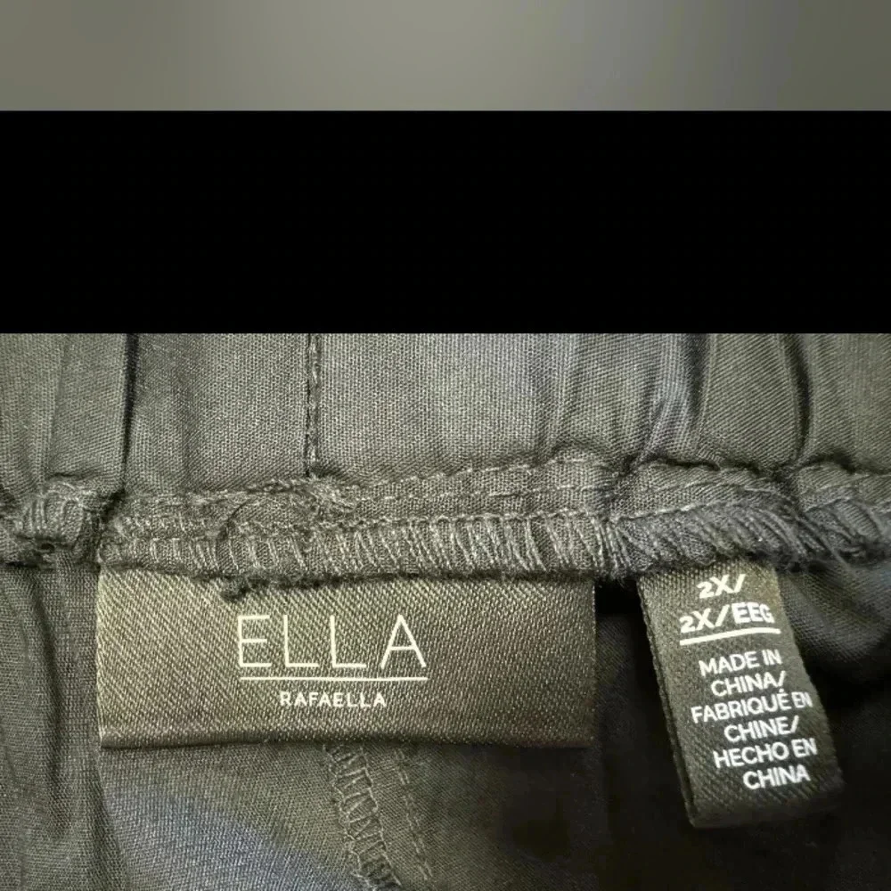 Ella Rafaella NWT Shorts High  Wasted Black Plus Size Size 2X - Picture 7 of 8